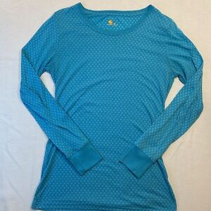 Carhartt Women's Lightweight Long sleeve Blue Pullover, Size M Outdoor Activity